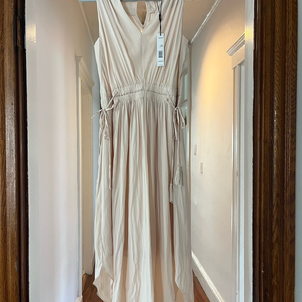 Tahari Cream High Low Dress